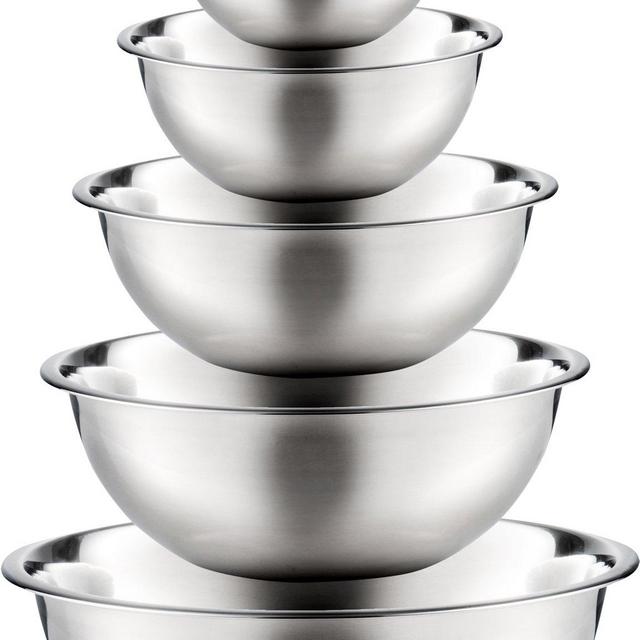 Stainless Steel Mixing Bowls by FineDine (Set of 6)