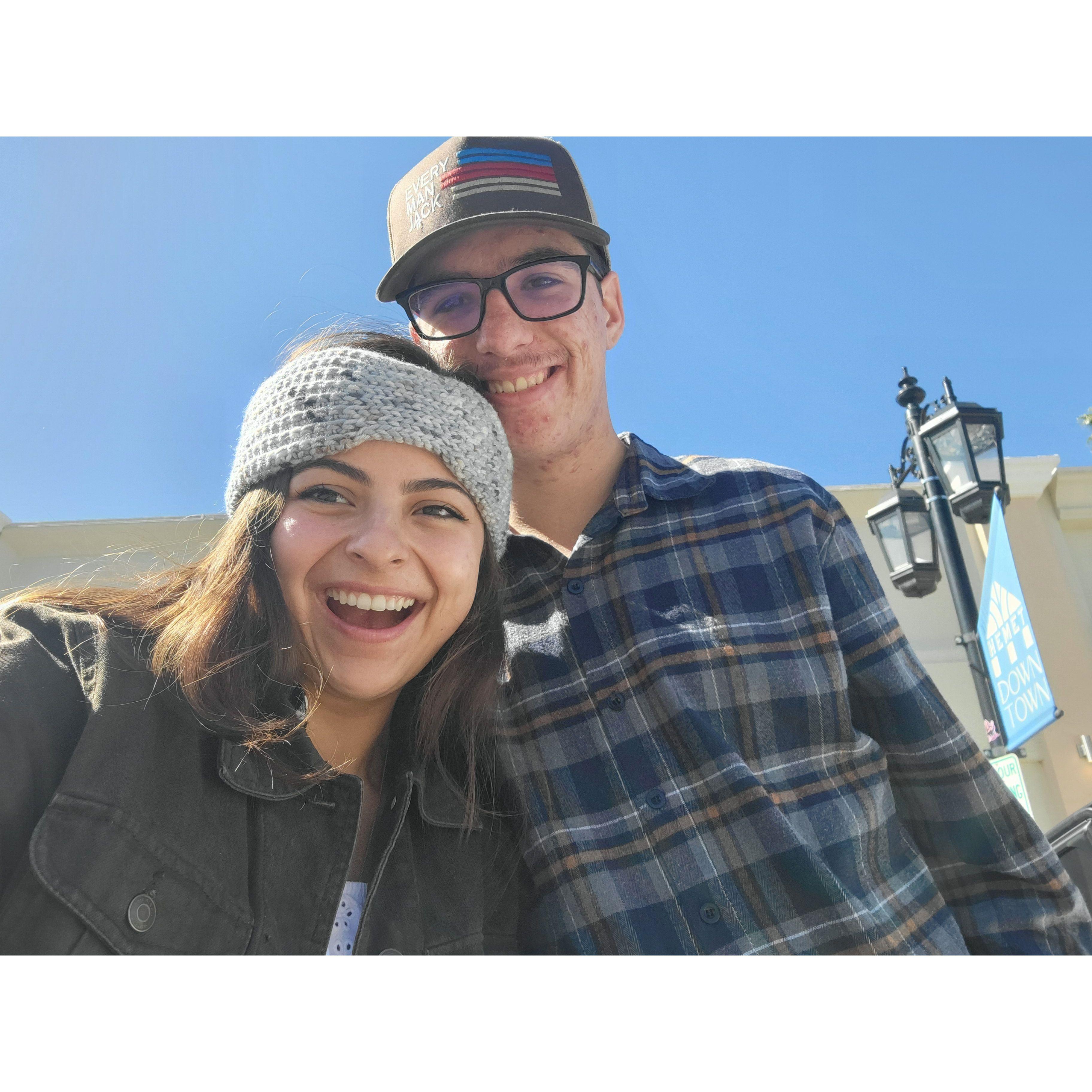Walking down Harvard Street! Our favorite street in Hemet!