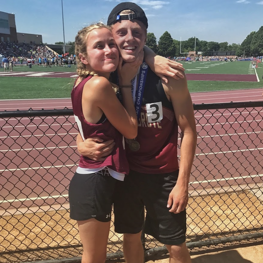 Alex was breaking records per usual (June, 2017 - 3200m state meet win)
