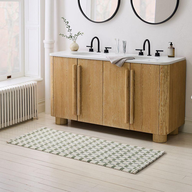 Square Ribbed Bathmat 24x60 Eucalyptus