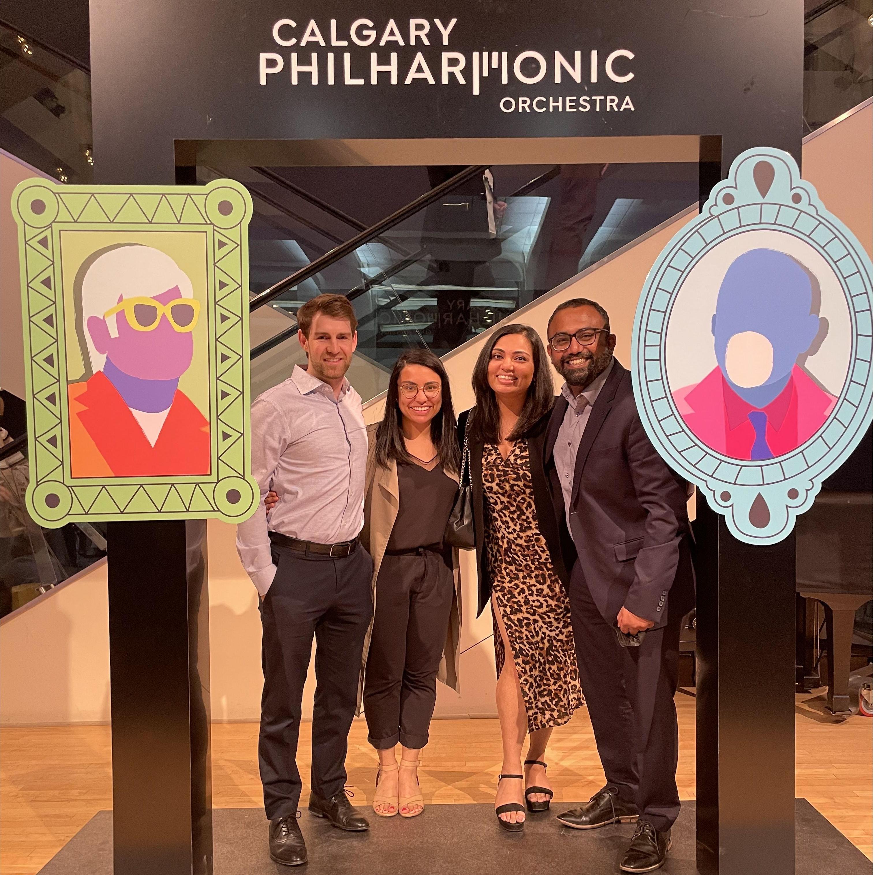 Our first double date with Nimmi and Nico at the Calgary Philharmonic Orchestra.