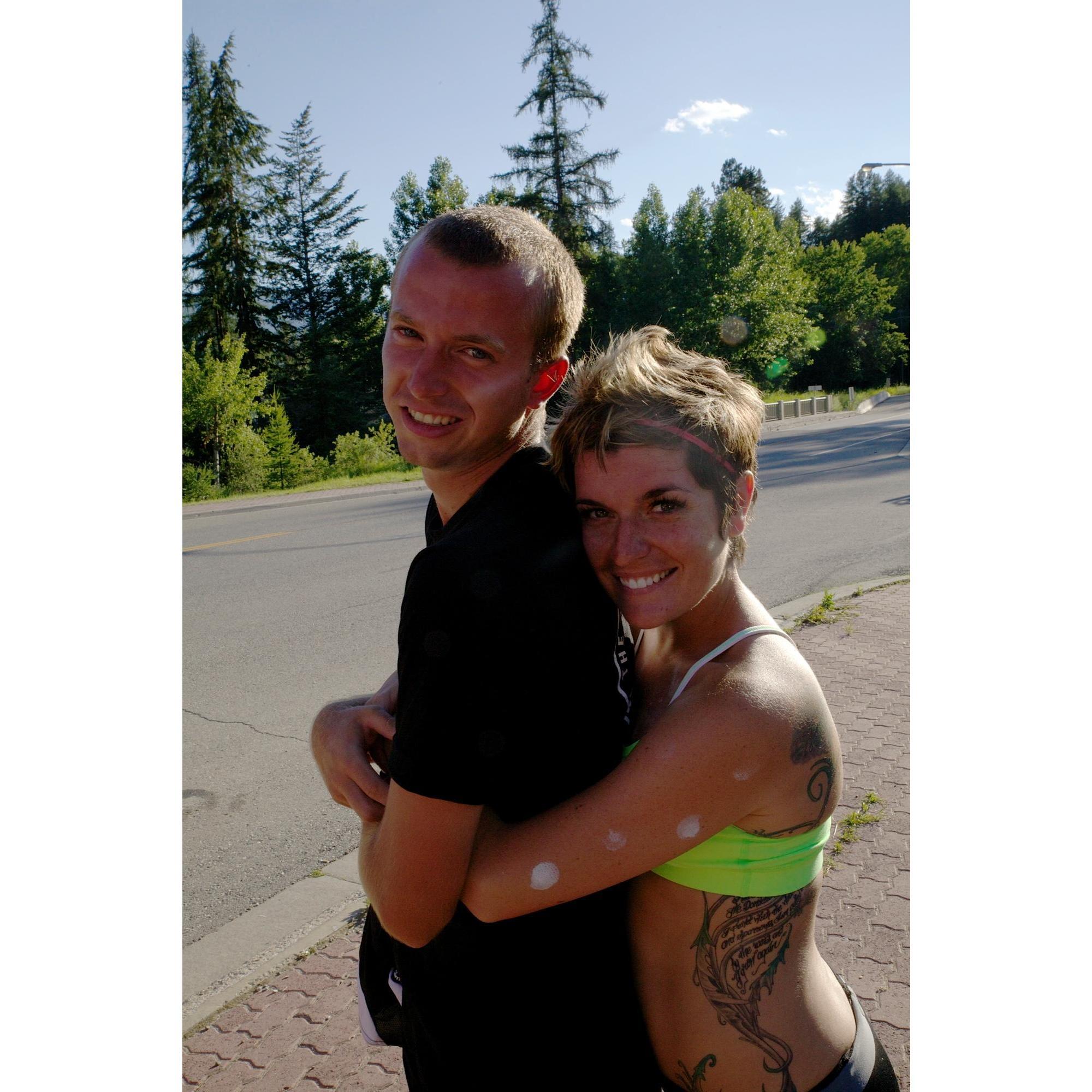 Our first time back to where we met, and the soccer tournament weekend that sealed our future together, circa 2013.