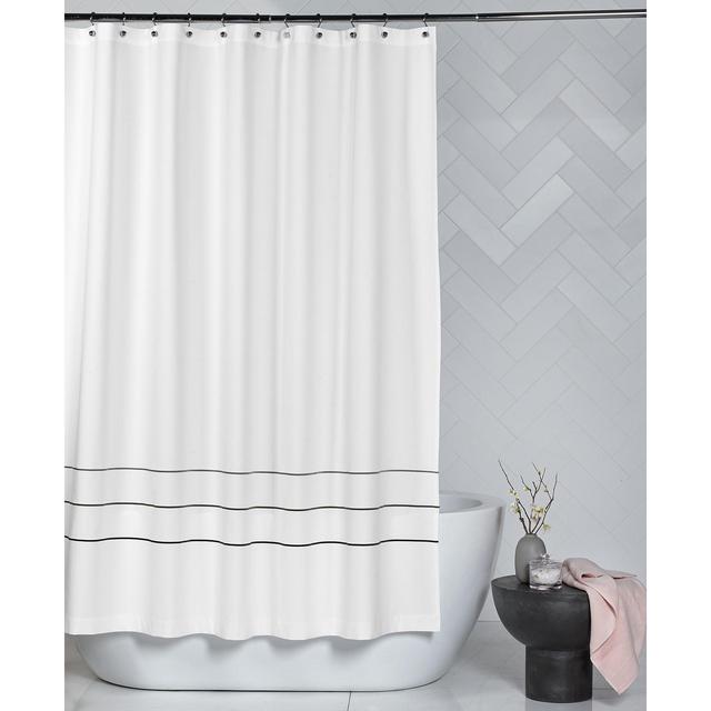 Hotel Collection Borderline Shower Curtain, Created for Macy's