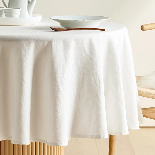 Round European Linen Tablecloth