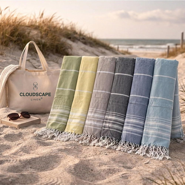 CLOUDSCAPE 6 Packs Oversized Premium Beach Towels Set- 39"x71", Highly Absorbent, Quick Dry, Sand Free Beach Essentials for Women, Lightweight Pool Towel, Easy Pack Travel Bath Towel, Multicolor5 | Premium Beach Towels, Highly Absorbent, Quick Dry, Beach Essentials