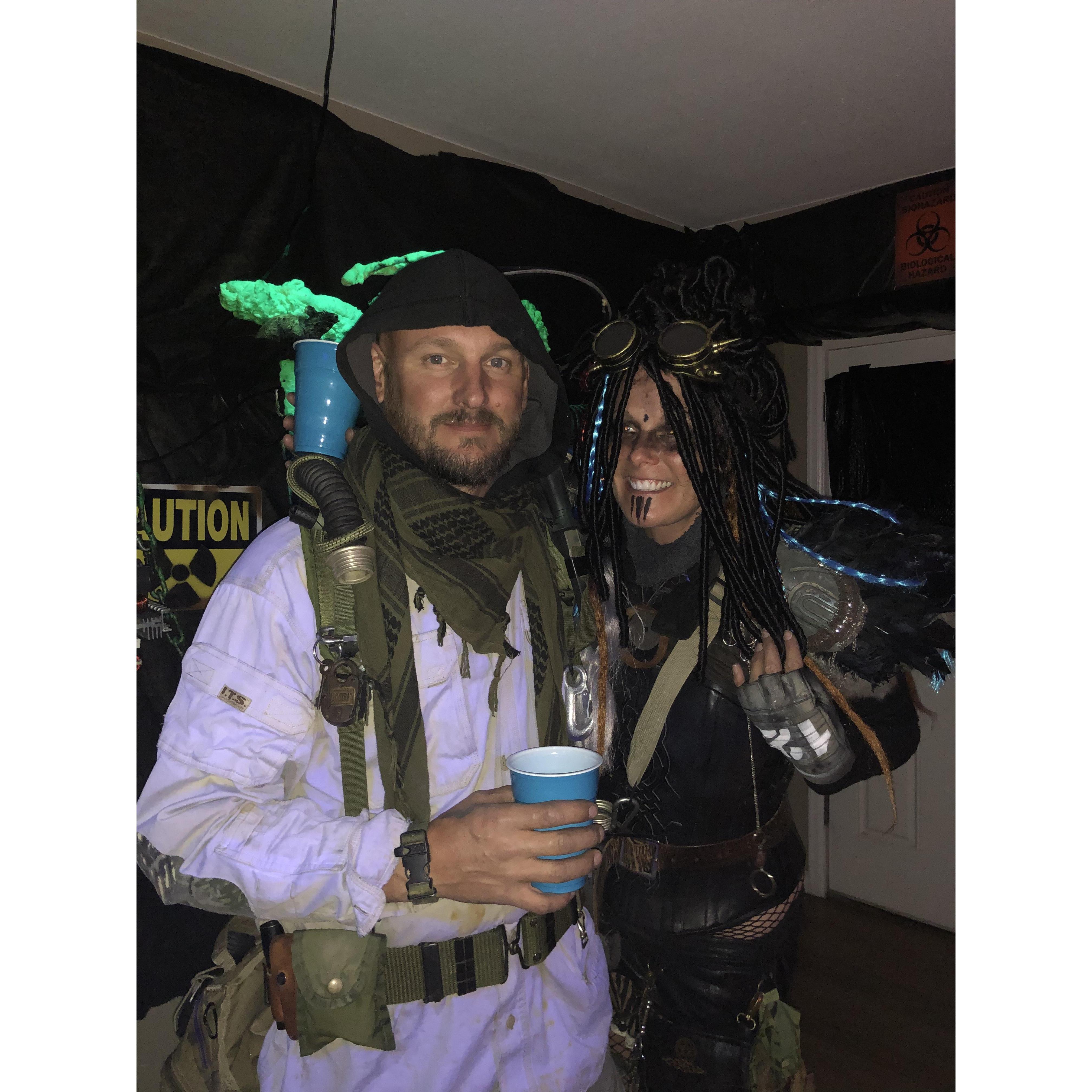 Our first of many Halloween parties hosted at my house. Apocalyptic theme!