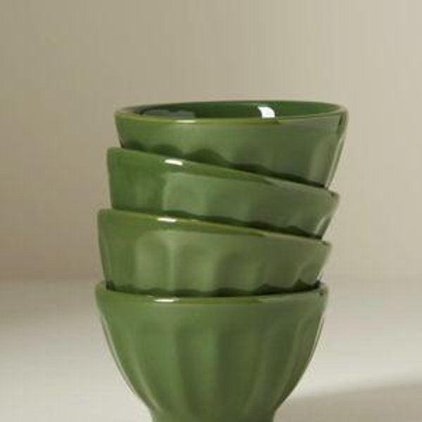 The Latte Stoneware Nut Bowls, Set of 4: Amelie Edition