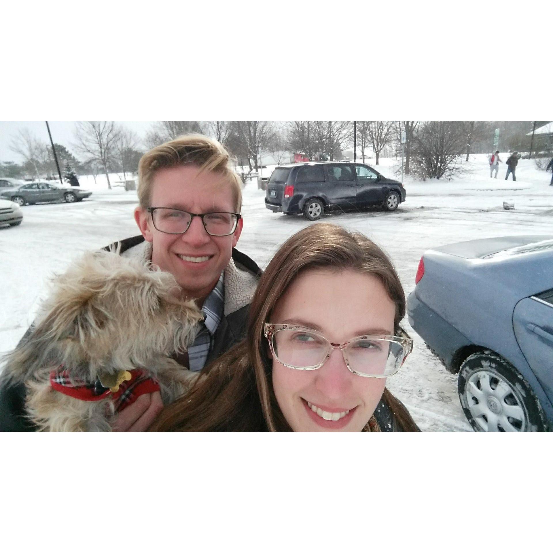 Peter and Emily surprise the Michigan family by driving 14 hours in a snowstorm in order to appear on Christmas day!