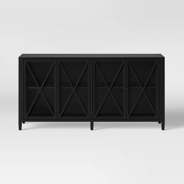 Fairmont Metal TV Stand with Storage Black - Threshold™