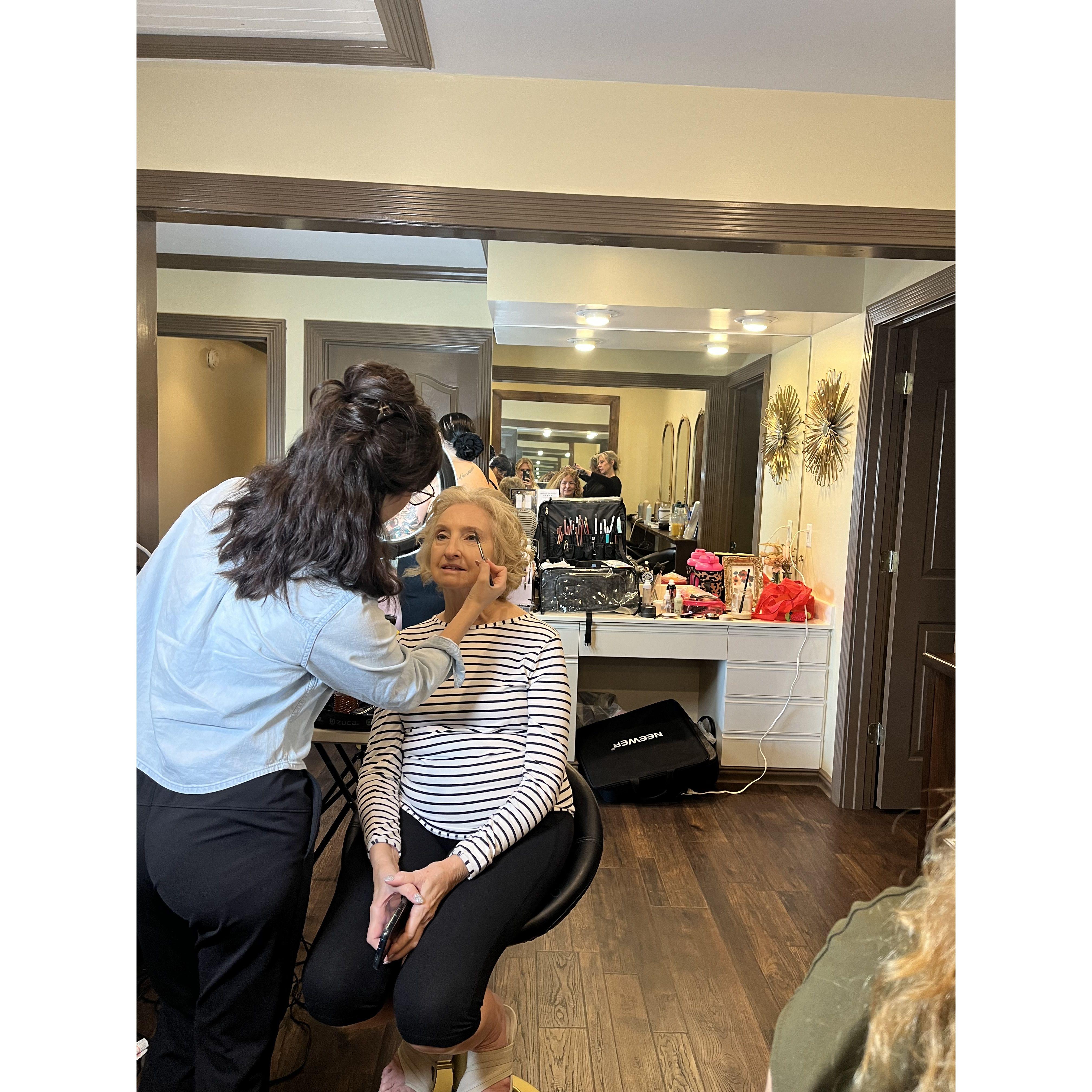 Nancy getting dolled up
