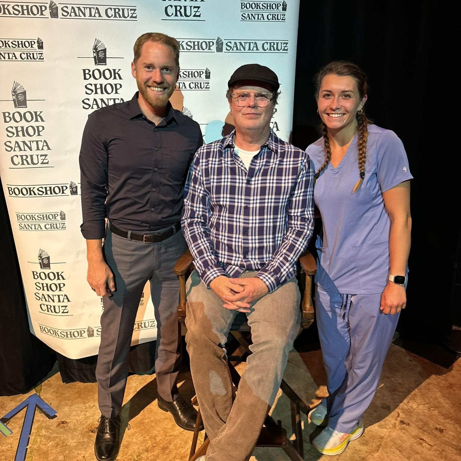 Couldn’t leave this photo with Dwight Schrute out… We got to meet Rainn Wilson at a local book signing. April 2024