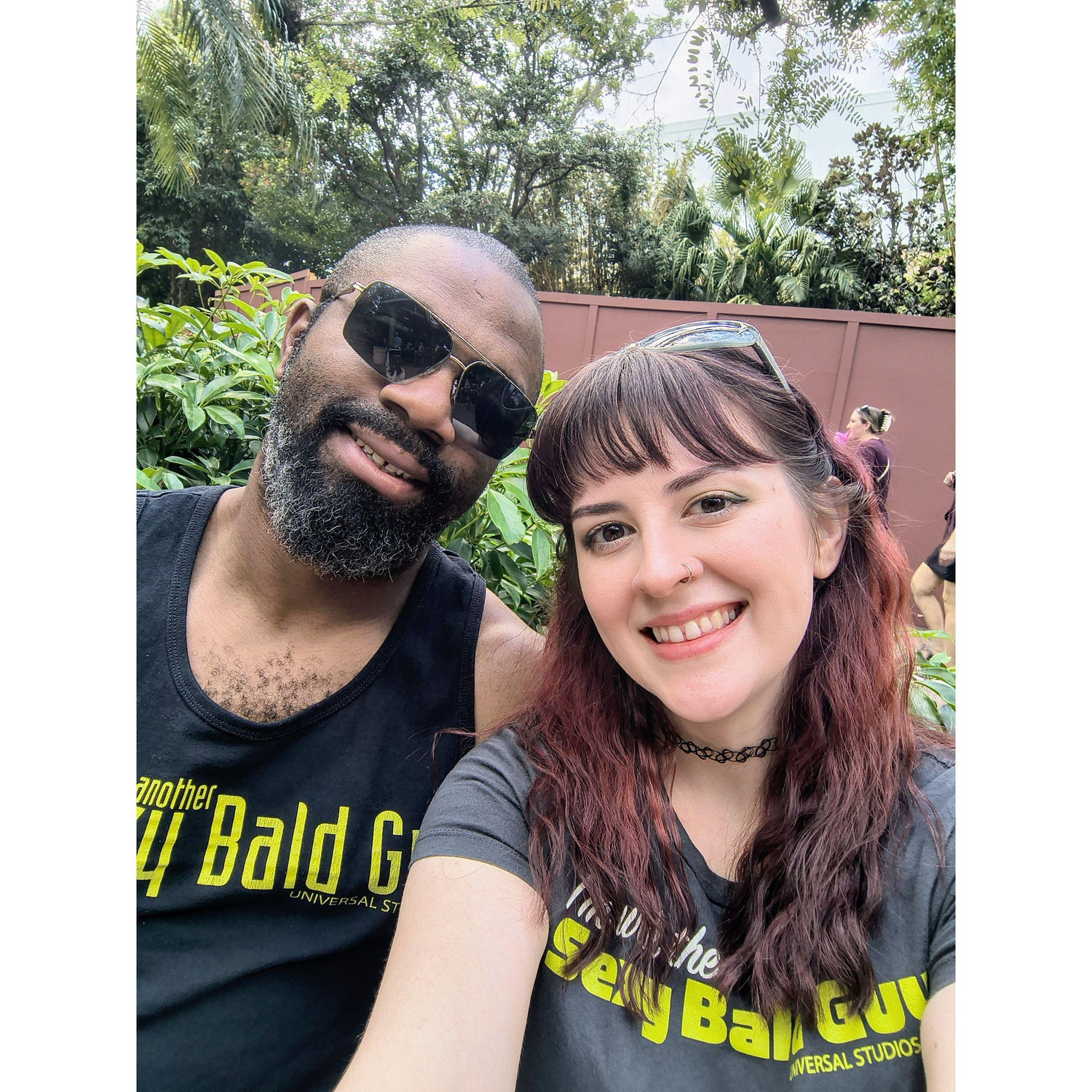 We have a blast going to theme parks together.