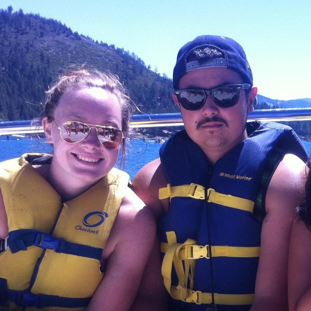 Our first time parasailing together.