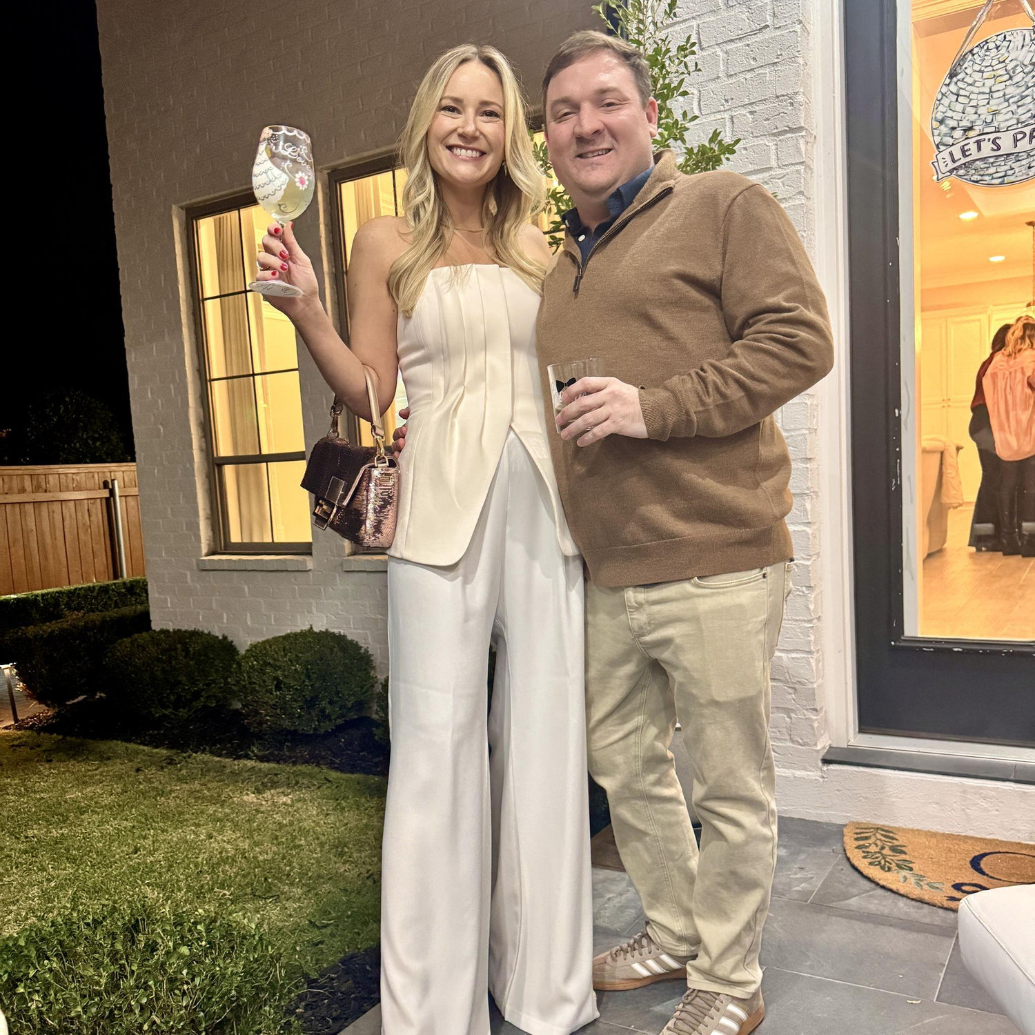 Celebrating with friends and family at our engagement party!