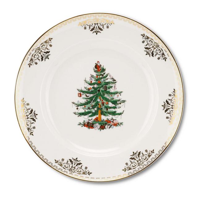 Spode Christmas Tree Gold Salad Plate, Set of 4