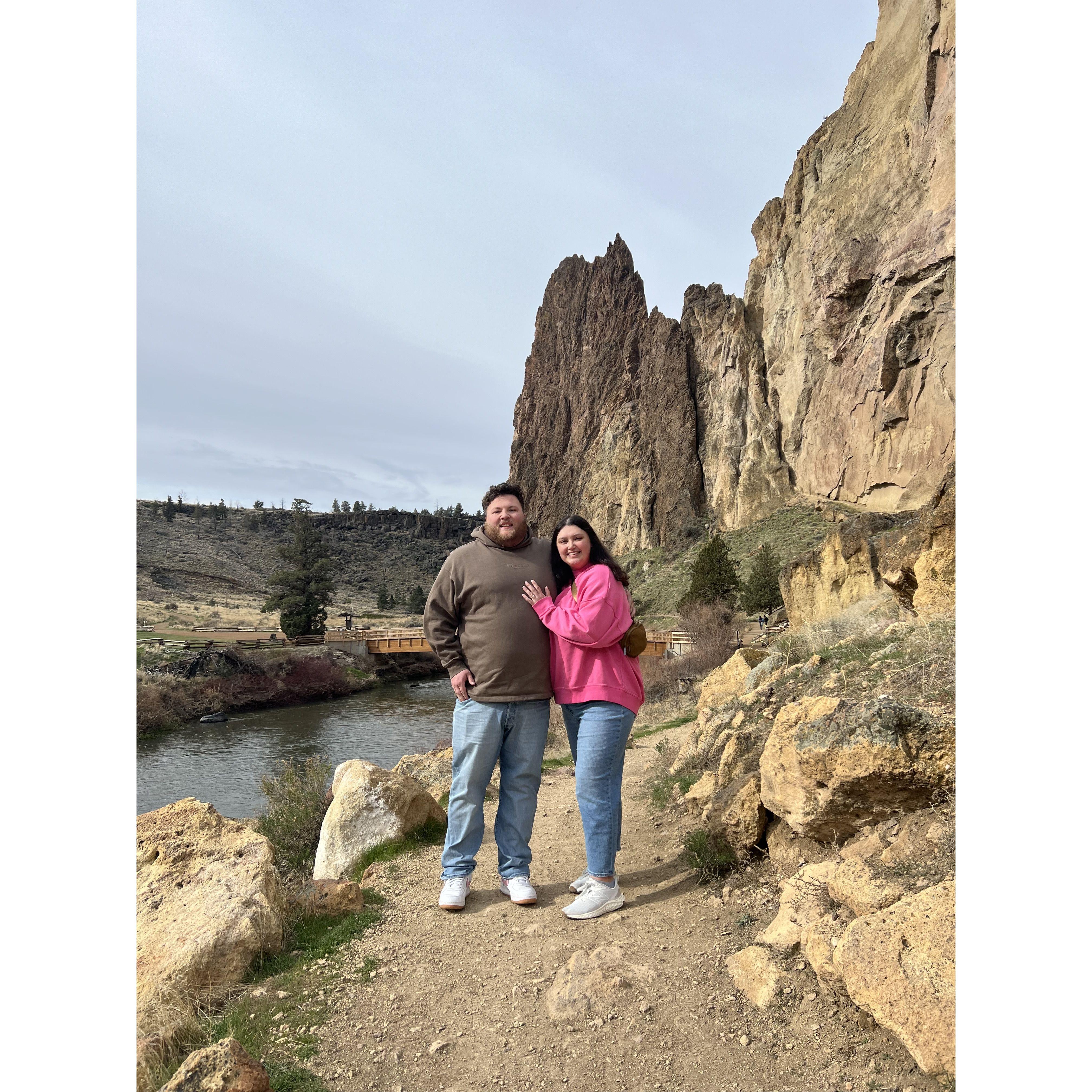 Our first photo right after Dylan proposed to Kenzie!