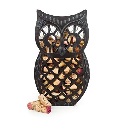 Country Cottage Wise Owl Distressed Metal Cork Collector by Twine