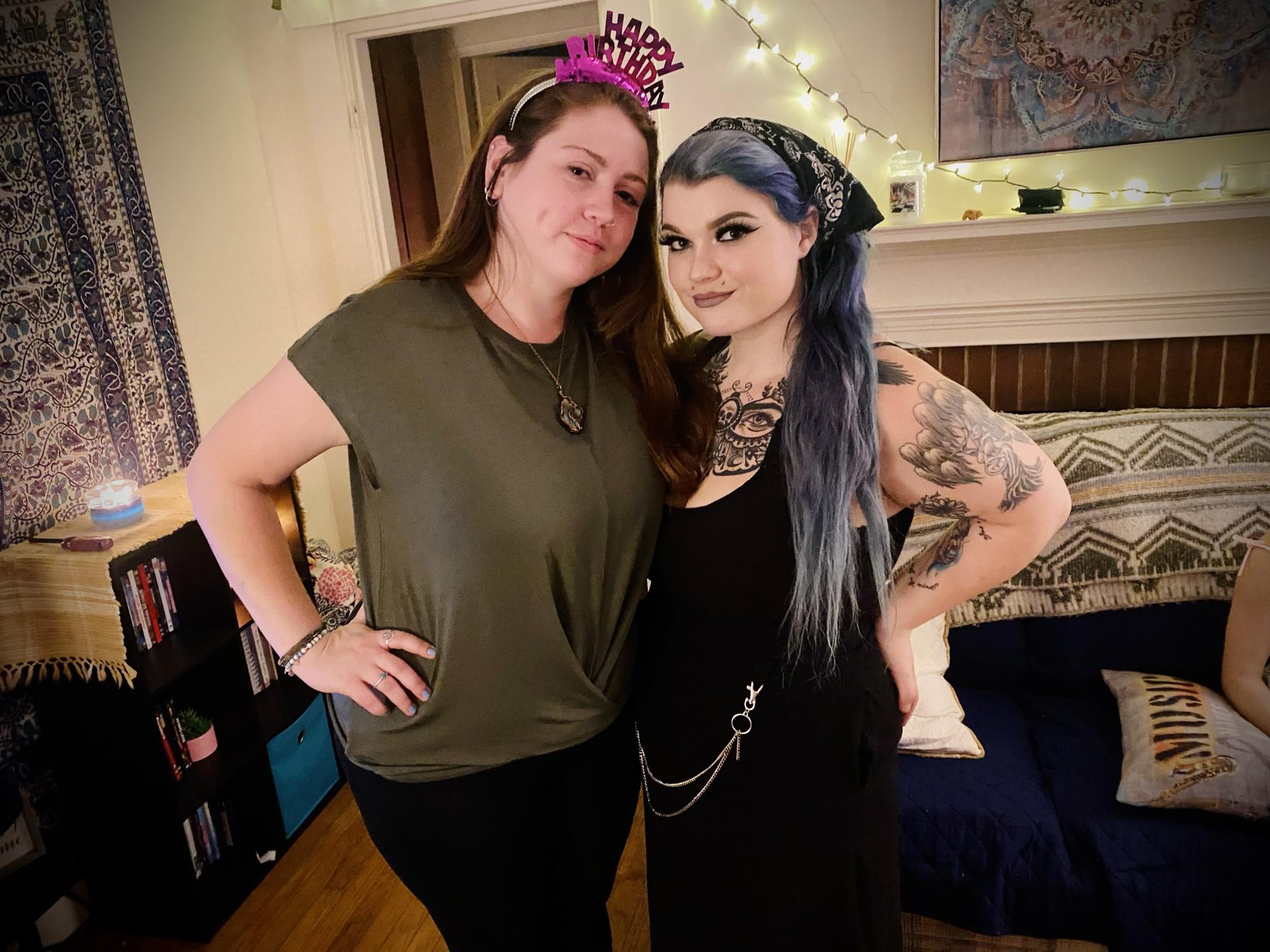 Rebecca and her soon to be sister Arielle