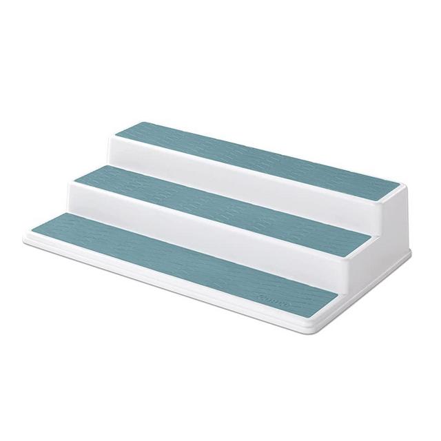 Copco Basics 3-Tier Spice Pantry Kitchen Cabinet Organizer, 15-Inch, Cameo Blue