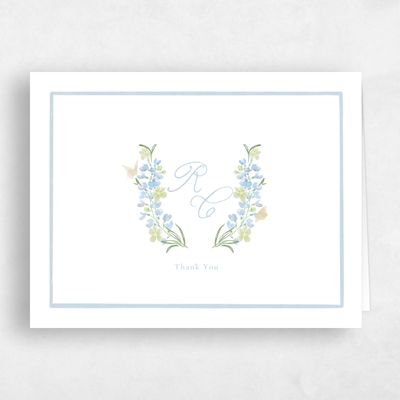 Baby Blue Wedding Thank You - Pellinore Landscape