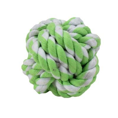 Dog Toy - Rope Ball - S - Green/White - Wondershop™