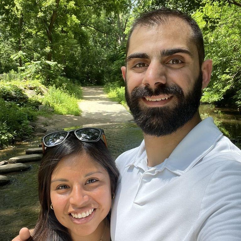 Our first photo together! And Andrew's first visit to Madison :)
