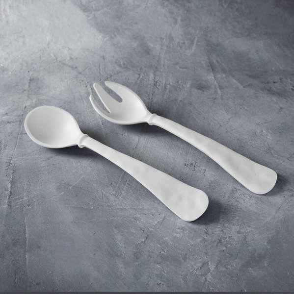 VIDA Nube Large Salad Servers (White)