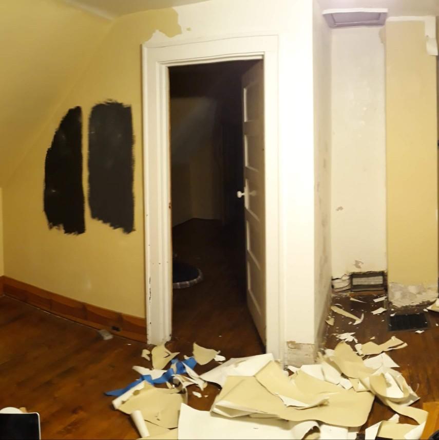 the master bedroom: in progress