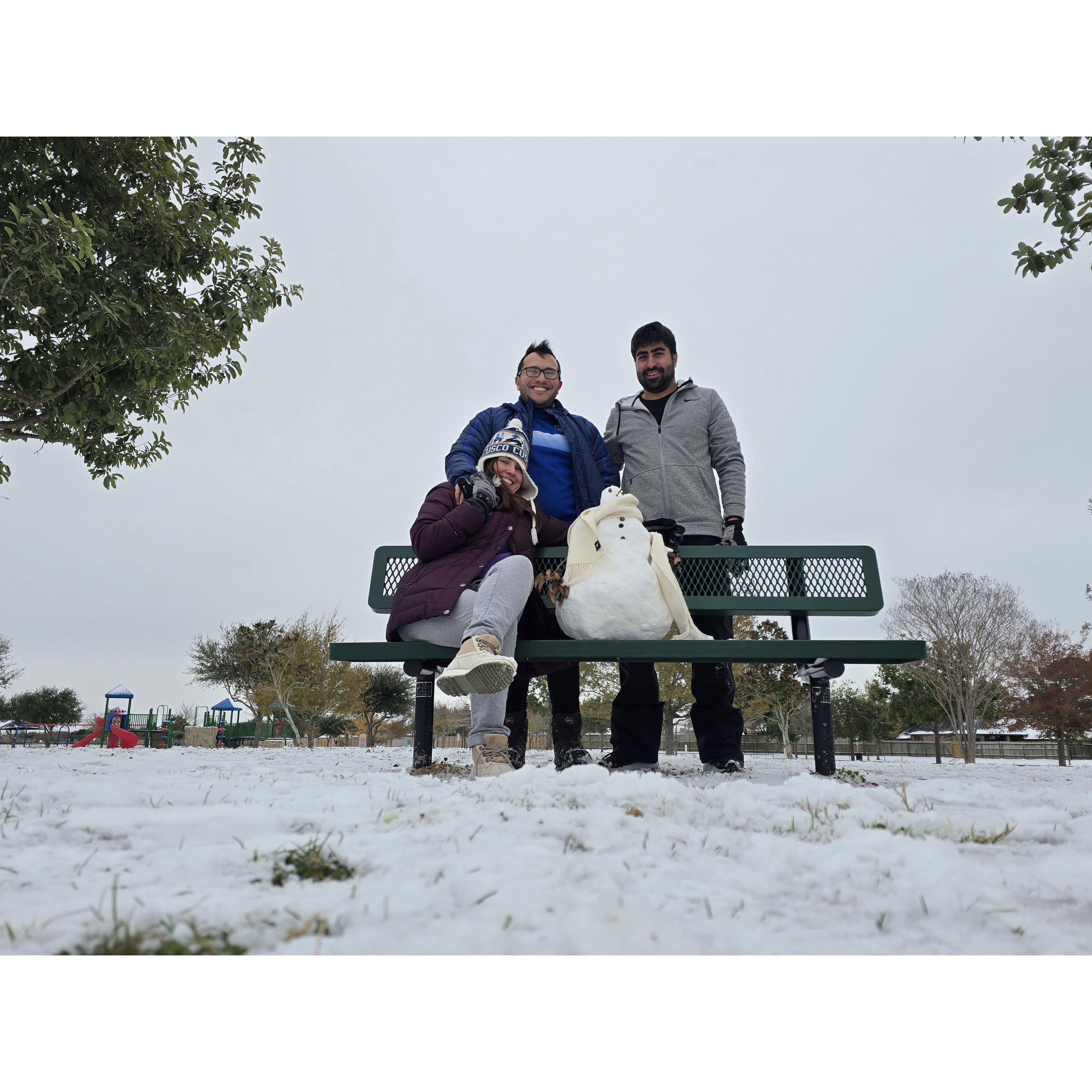 Kastian Snow Play Day with Groomsman Steve