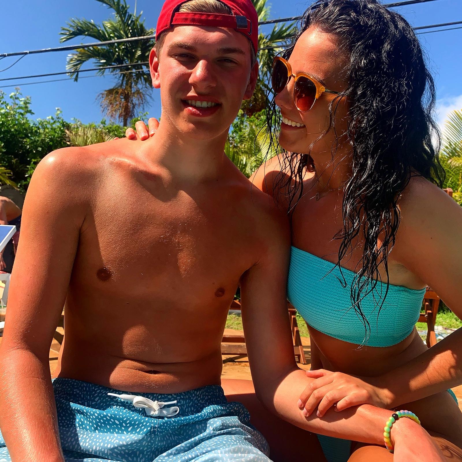 Spring break 2020!! Got extended for covid and when we flew back to Milwaukee we had to quarantine for 2 weeks and it was the longest we ever spent together at that point!!