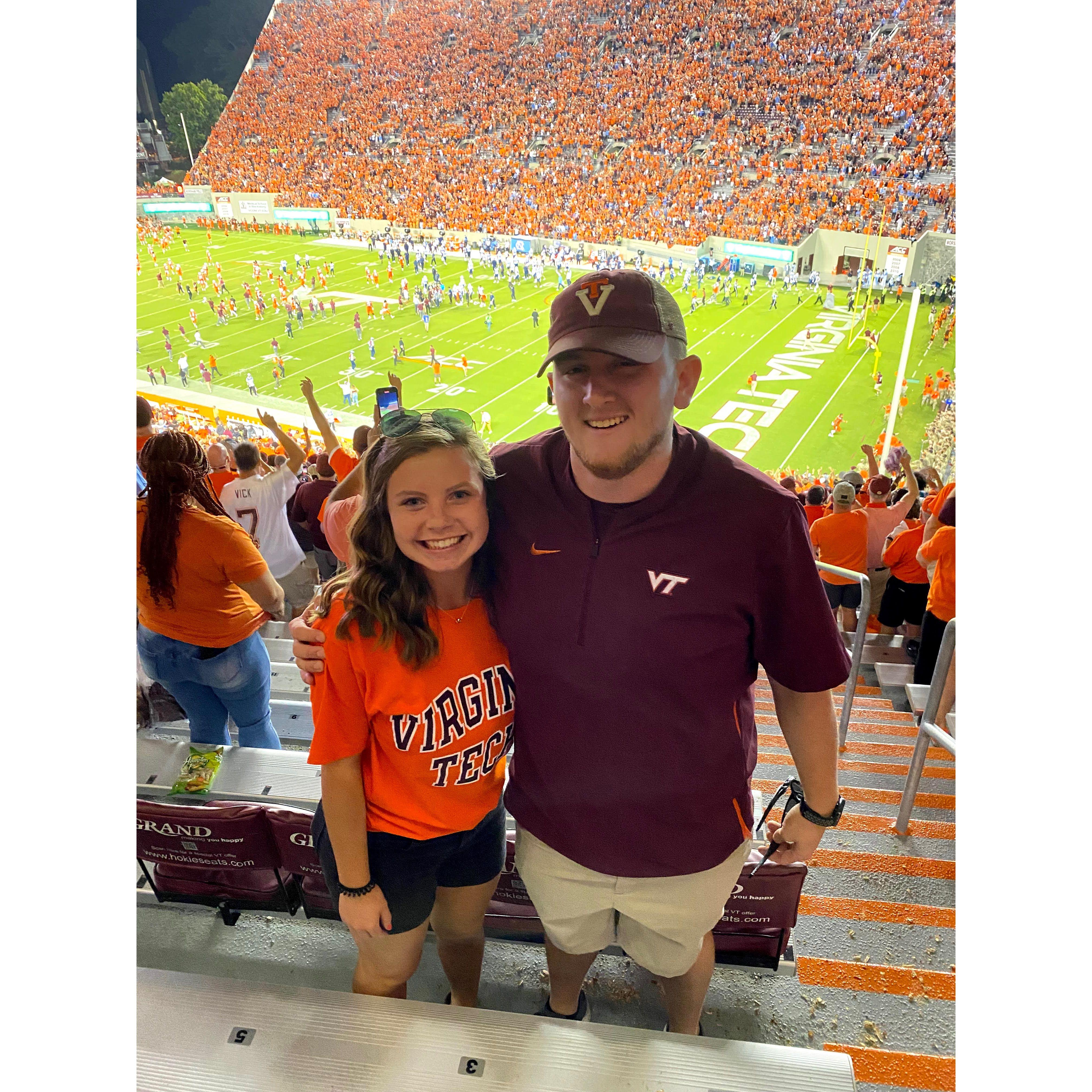 Our first VT Football game together!