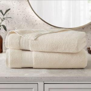 Charisma 100% Hygrocotton Bath Sheets in Ivory