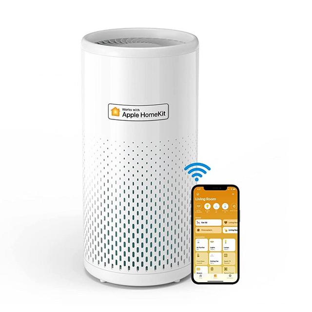 meross Smart Wi-Fi Air Purifier for Home Supports Apple HomeKit, Alexa, Google Assistant and SmartThings, H13 True HEPA Filter 24dB Quiet Air Purifier for Allergies, Pets, Smoke, Dust, Pollen, 2.4G Only