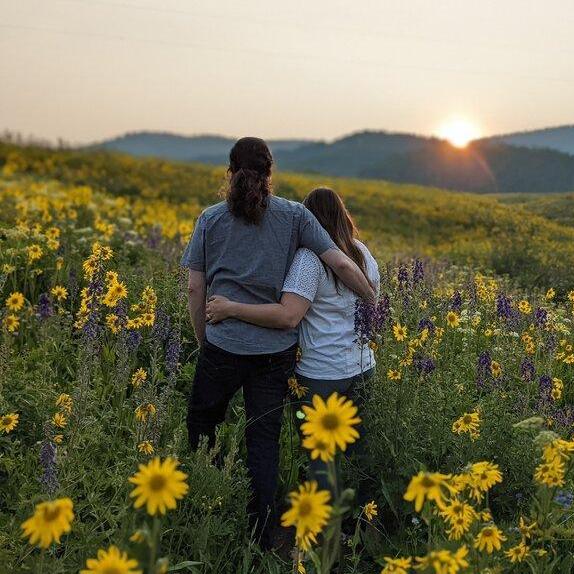 Enjoying the wildflowers in Crested Butte, CO