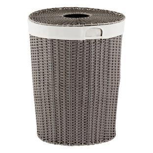 Grey Montauk Round Hamper