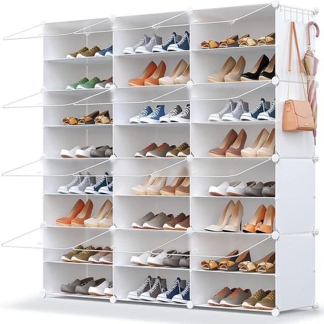 HOMICKER Shoe Storage,48 Pairs Shoe Rack Organizer for Closet Shoe Cabinet with Door Shoe Shelves for Closet,Entryway,Hallway,Bedroom