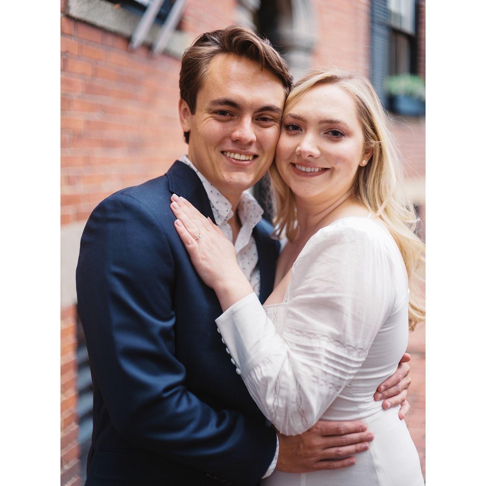 Engagement photos in Boston