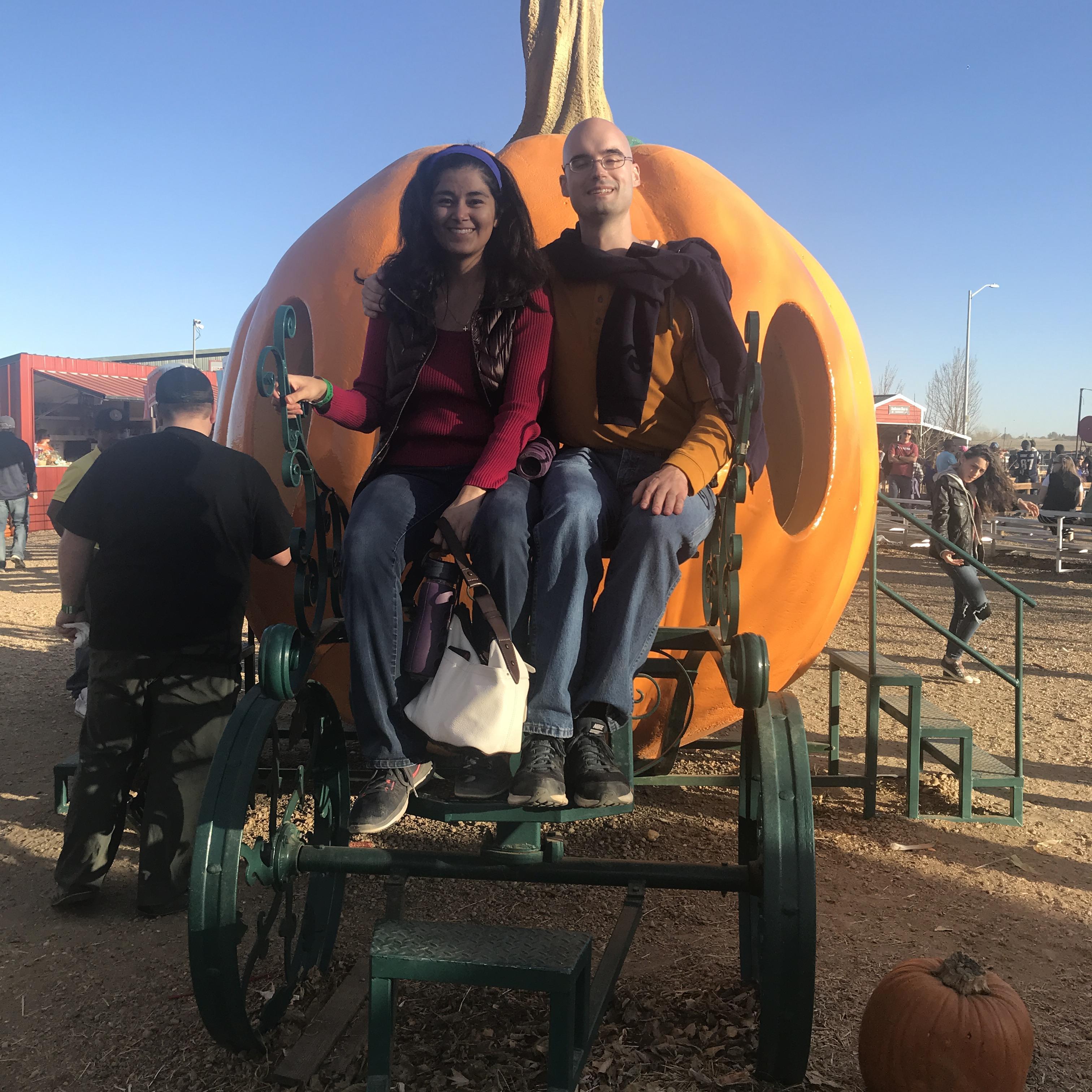 When we went to the pumpkin patch and corn maze over at Anderson Farms in Colorado.