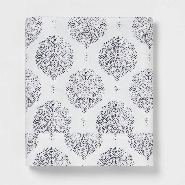 King 300 Thread Count Ultra Soft Printed Flat Sheet Paisley - Threshold™