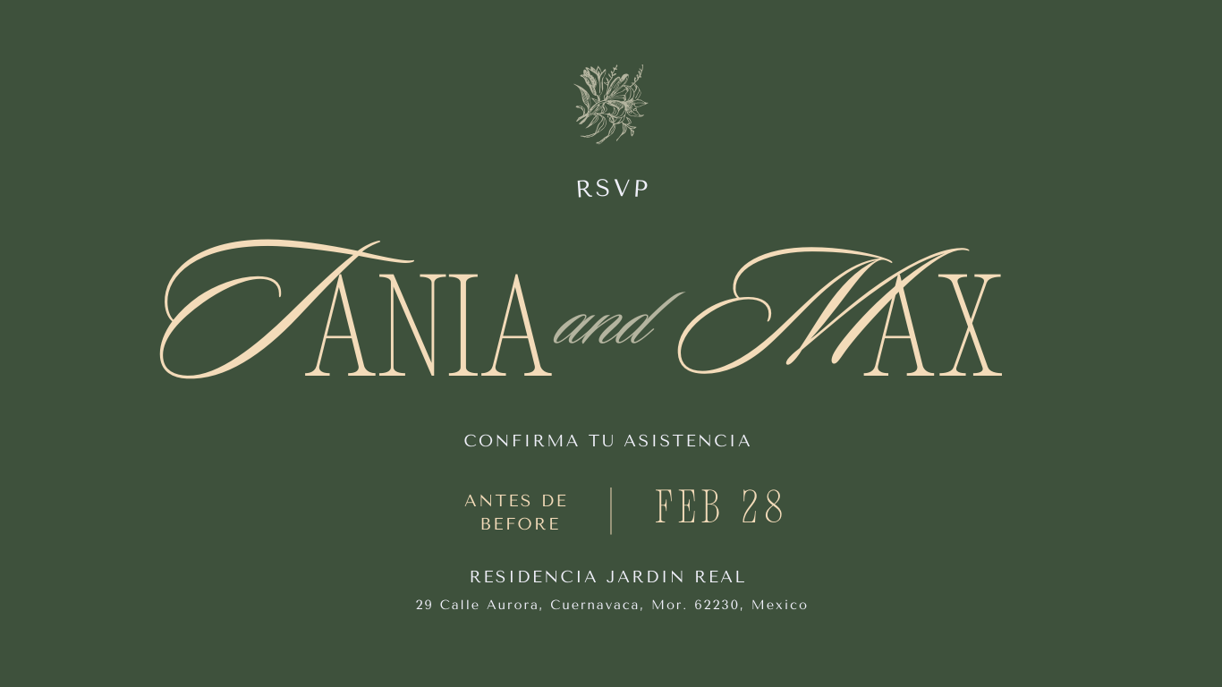 The Wedding Website of Tania Rosas and Maxwell Zeman