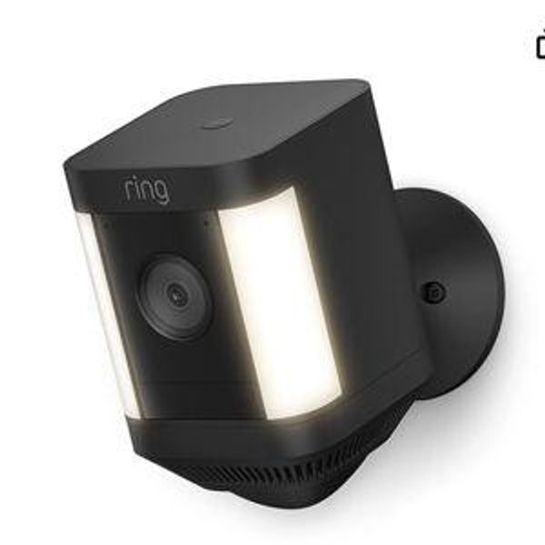 Ring Spotlight Cam Plus, Battery | Home or business security with HD video, Two-Way Talk, Color Night Vision, and Security Siren (2022 release) - Black