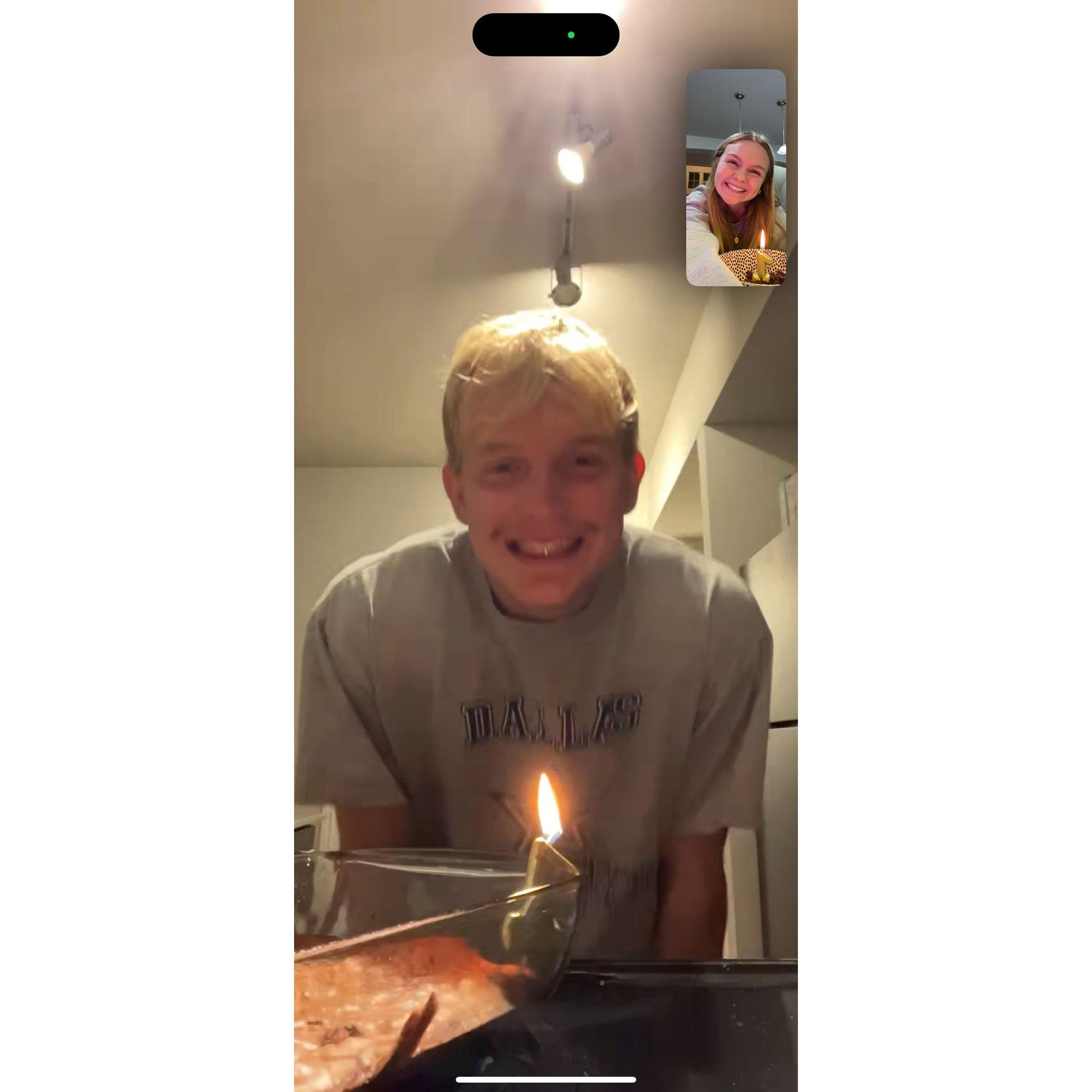 Celebrating our one year anniversary digitally with brownies and #1 candles