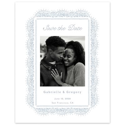 Powder Blue Wedding Digital Save the Date - Carmel Photo
