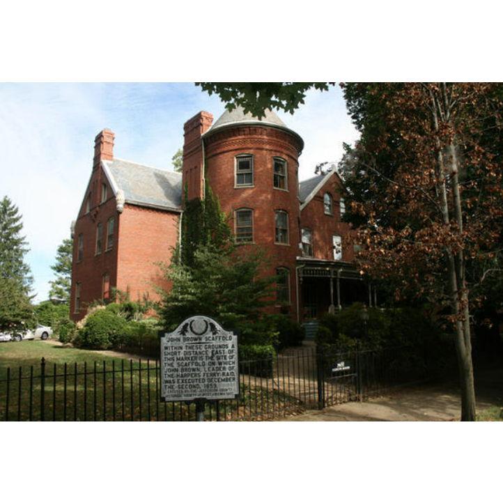 Site of John Browns hanging.  Now a residential property in downtown Charles Town.