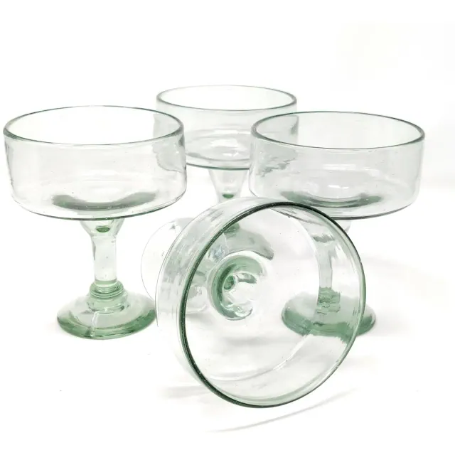Dos Sueños Mexican Hand Blown Margarita Glasses - Natural - 16oz - Set of 4