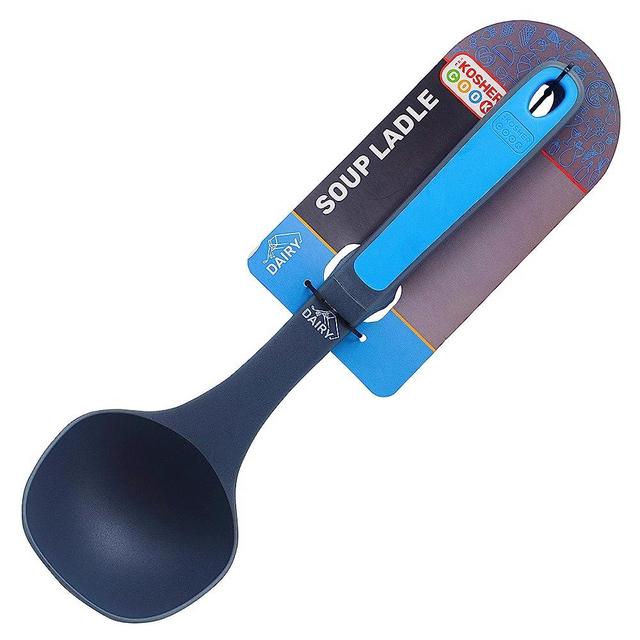 Dairy Blue Soup Ladle – Non Stick Silicone, Comfortable Handle, Serving and Cooking Spoon for Hot and Cold Foods – Color Coded Home and Kitchen Accessories by The Kosher Cook