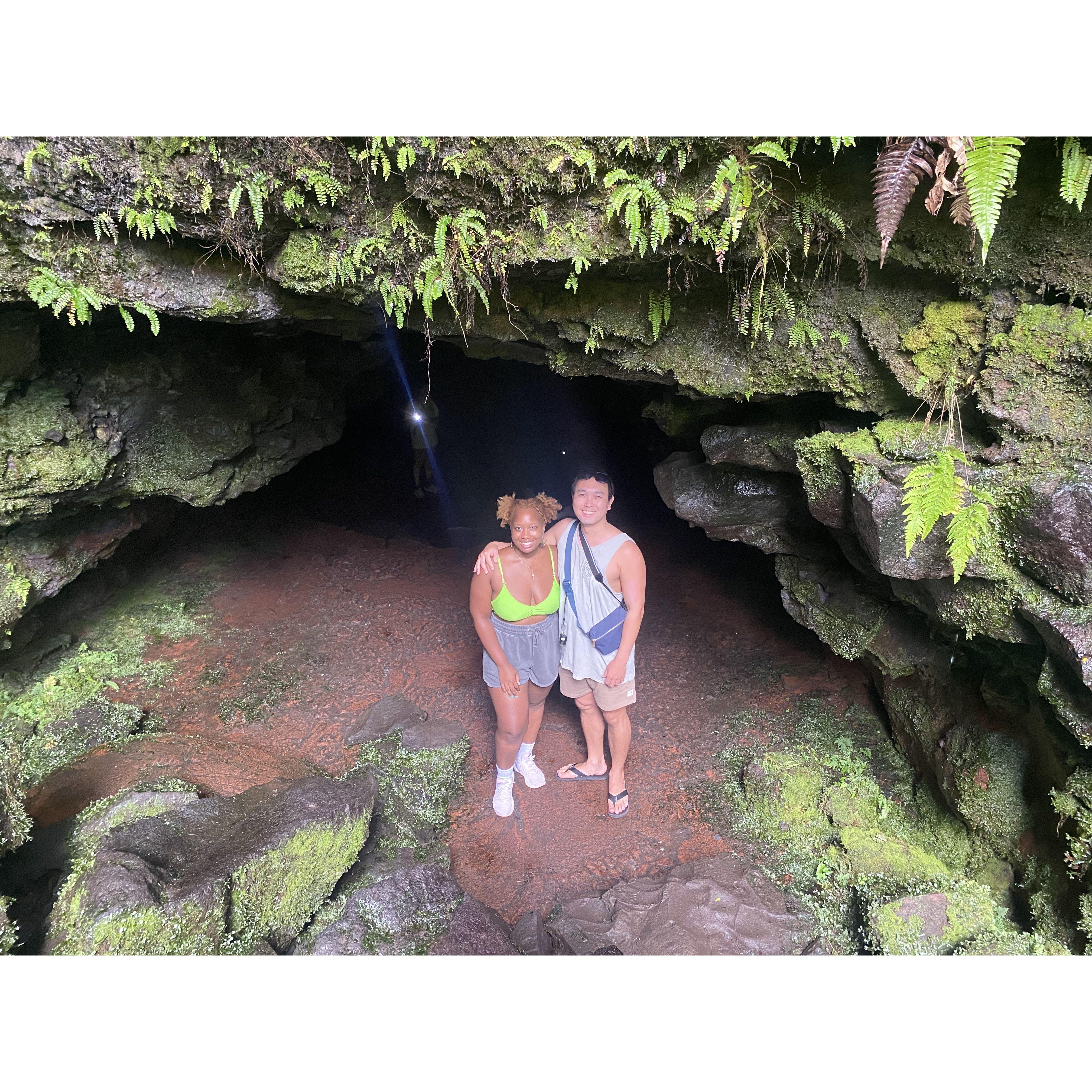 And we explored cool caves.