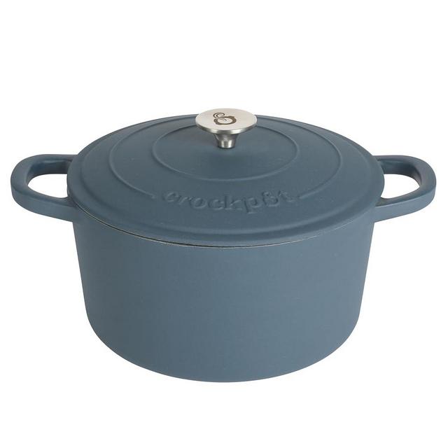 Crock Pot Artisan 7-Quart Round Dutch Oven - Matte Navy Blue