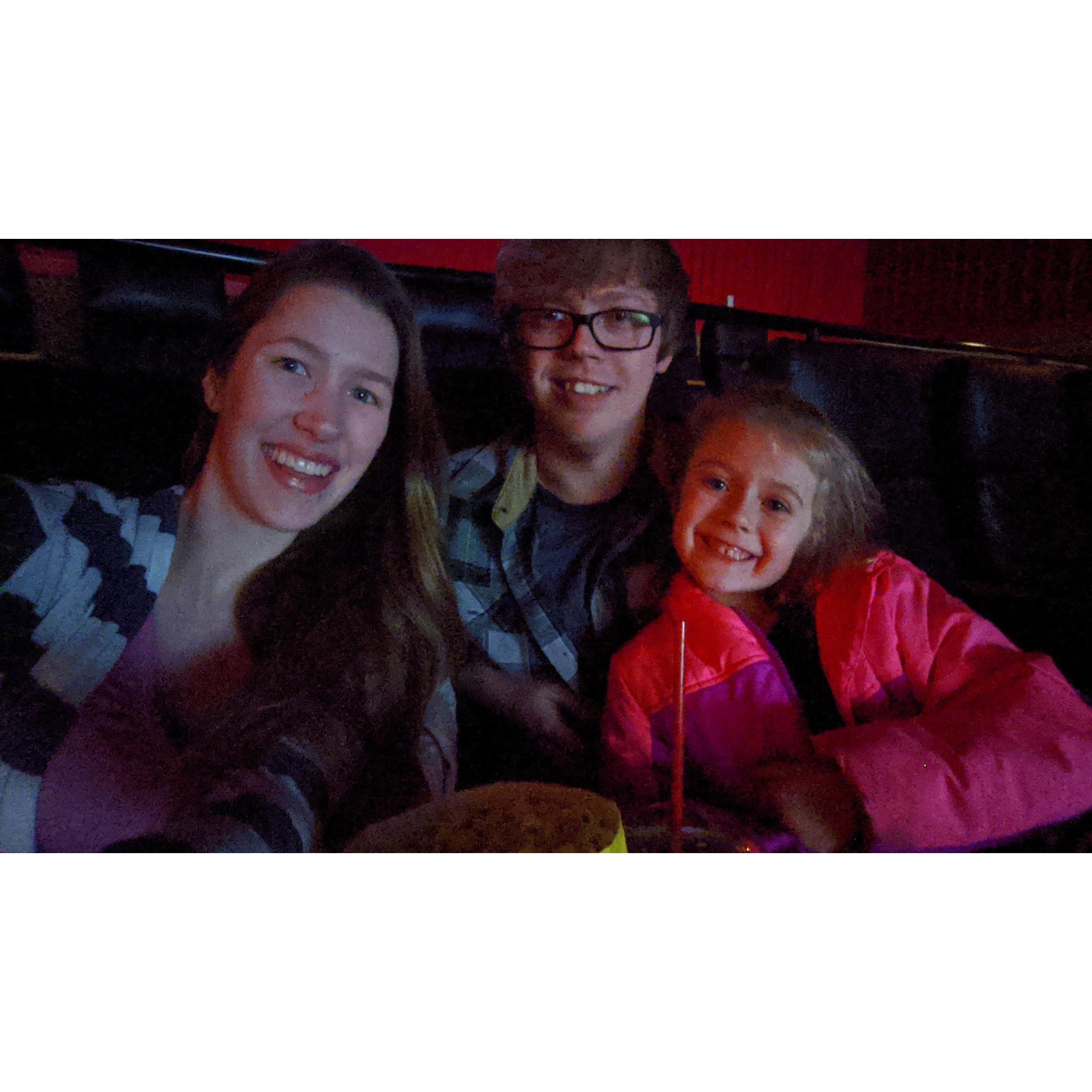 Got to take his two favorite girls to a movie date!