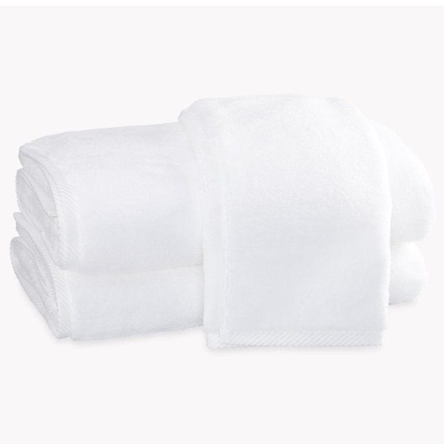 Matouk Milagro Bath Towel - White with Catie’s Monogram